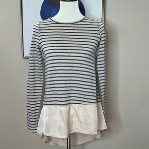Mystree striped long sleeve, layered look tee